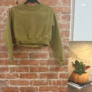 TNA Sage Green Cropped Sweatshirt